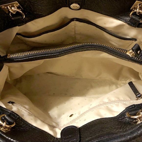 SOLD Kate Spade Black Leather Quilted Tote - Picture 6 of 8